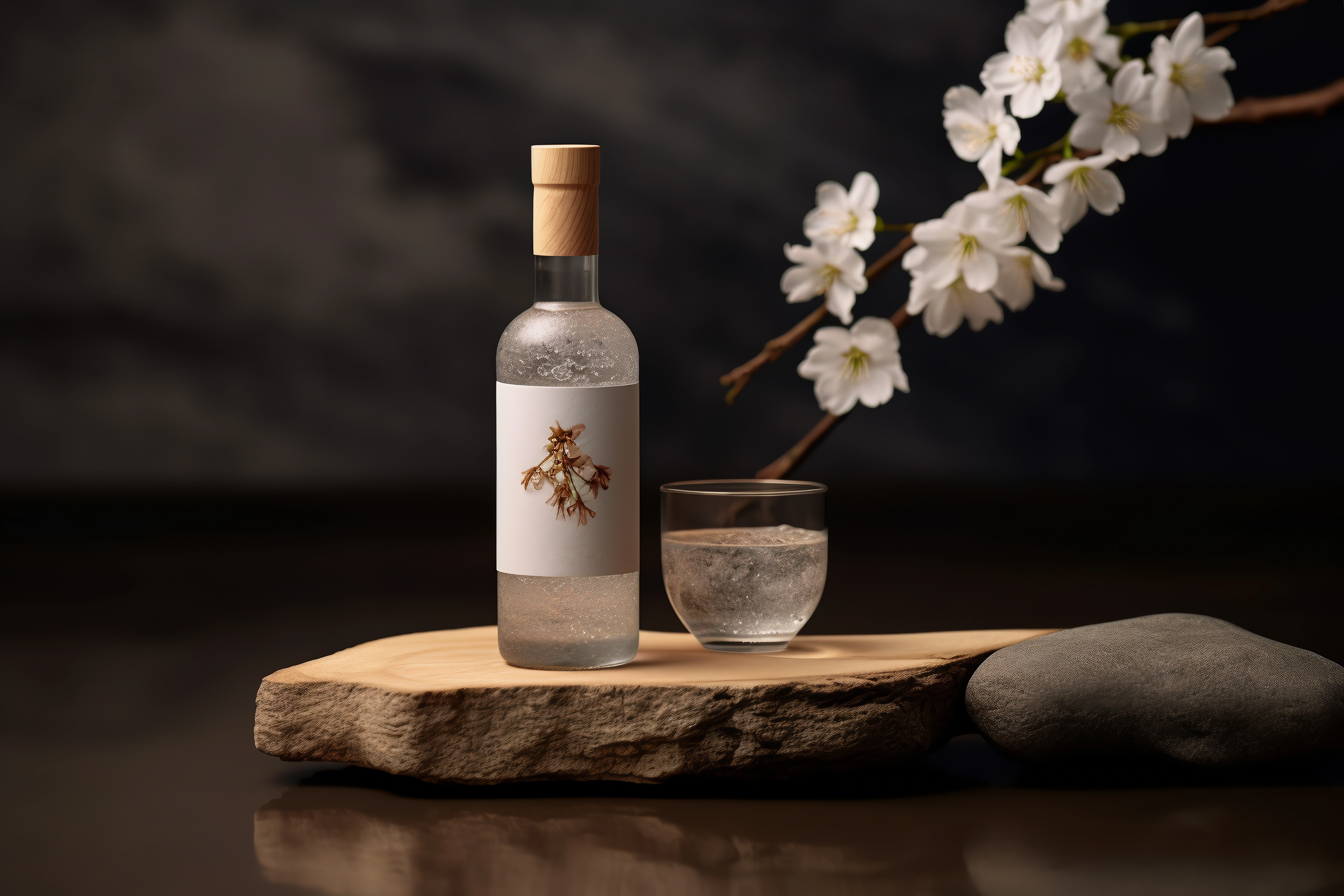 日本酒と桜